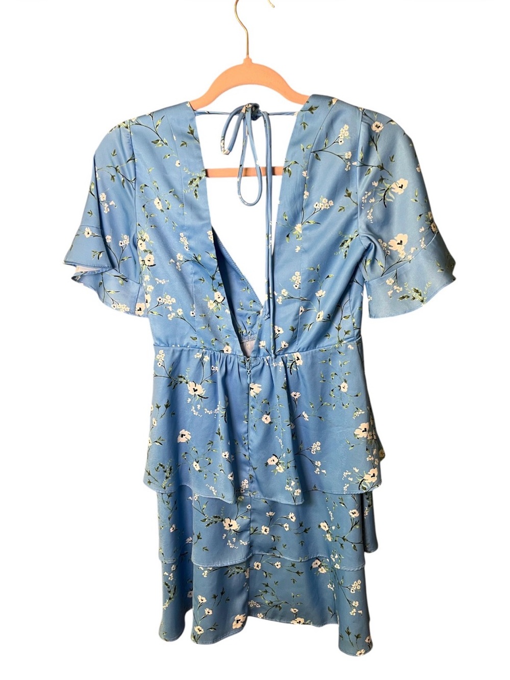 Show Me Your MuMu Floral Tiered V-Neck Mini Dress - Picture 7 of 7